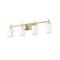Z-Lite Cadoc 4 Light Vanity, 31.5in. W x 9in. H, Modern Gold 622-4V-MGLD - alternate 3